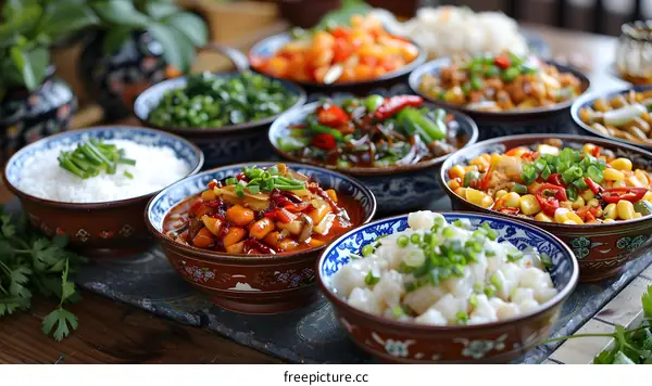 Various kinds of delicious Chinese home cooking