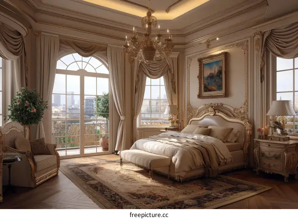 Luxury Bedroom Interior Design Illustration