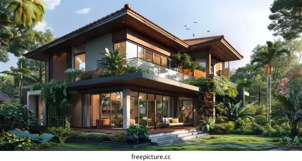 Modern Tropical Villa Exterior Design