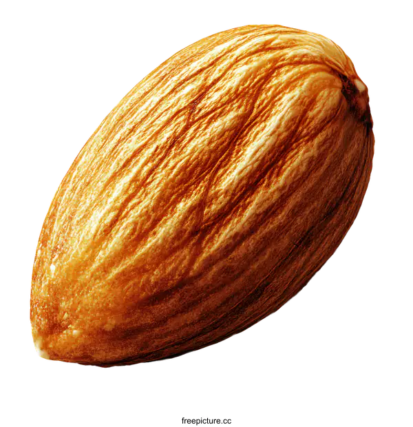 [Transparent Background PNG]Close-up Single Almond Nut