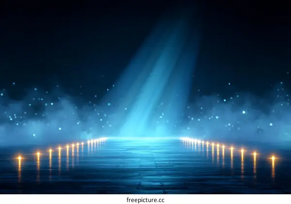 Abstract Light Beam Pathway Illustration