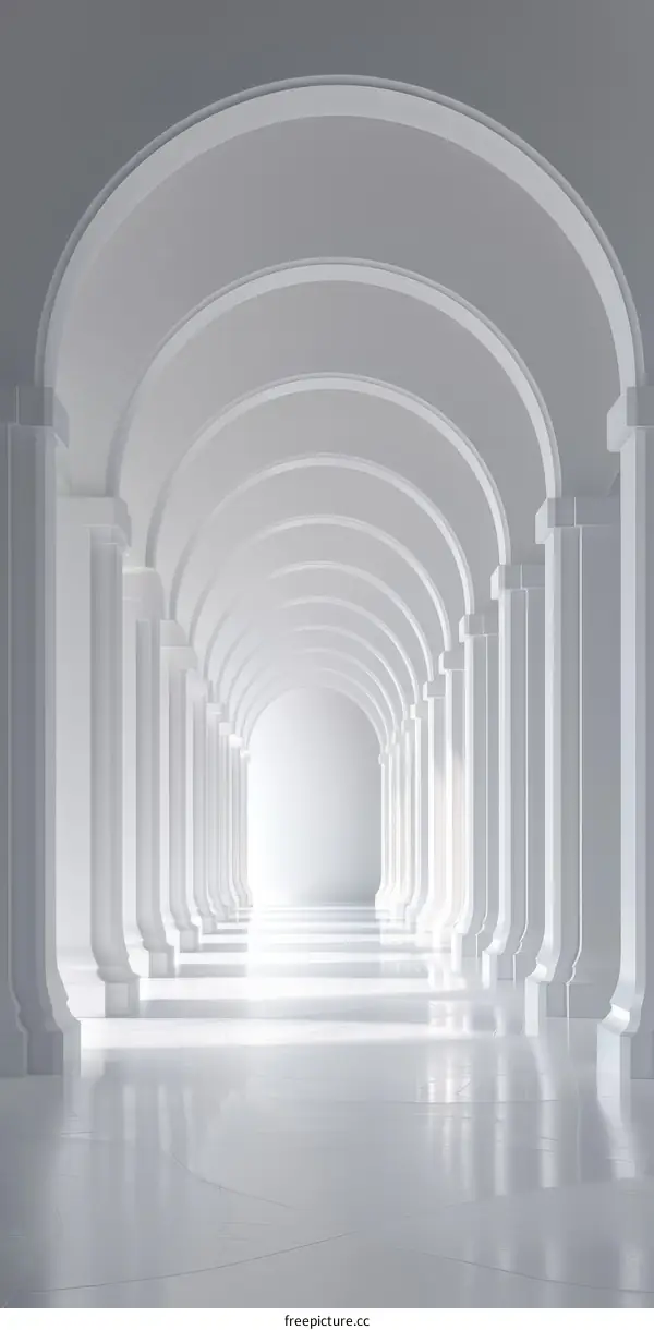 Modern White Marble Archway