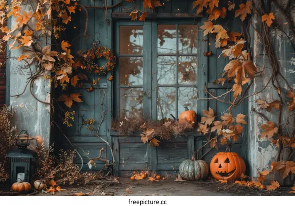Spooky Autumn Doorway