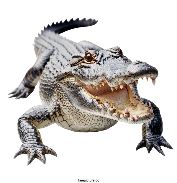 [Transparent Background PNG]American Alligator Portrait Close-up