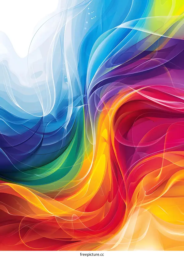 Abstract Swirls of Vibrant Colors