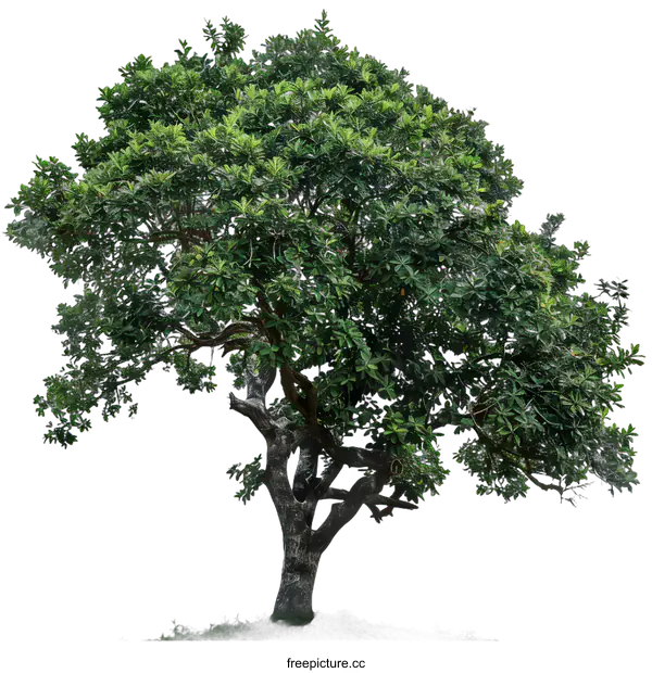 [Transparent Background PNG]Green Tree Isolated on White Background