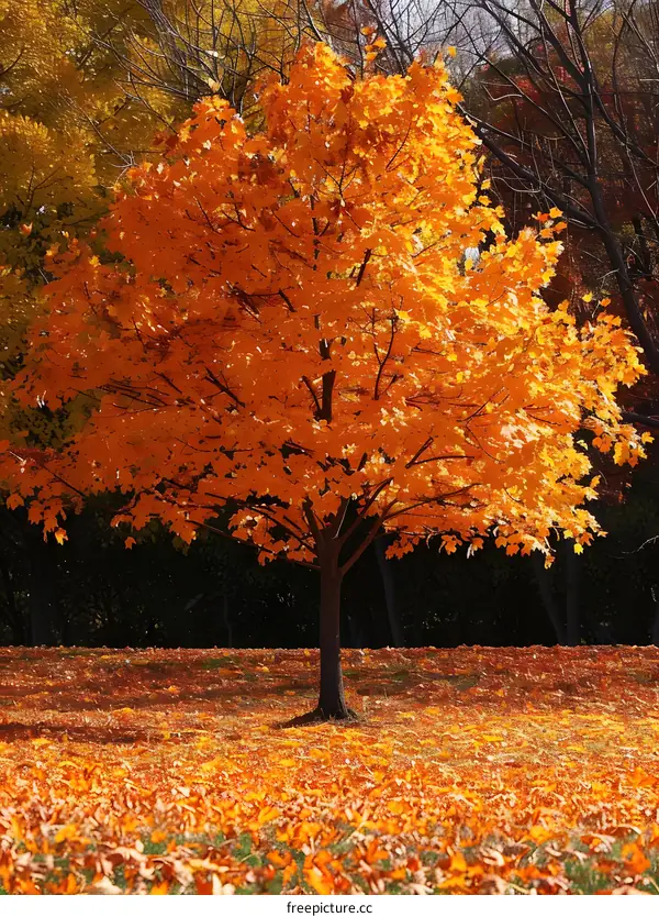 Maple tree in the fall