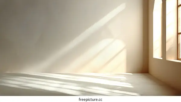 Empty Room with Sunlight and Shadows