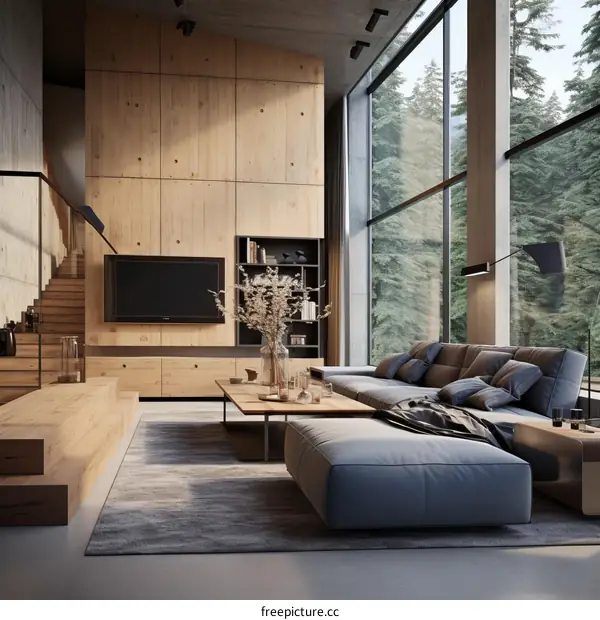 Modern Minimalist Living Room Design with Ample Light