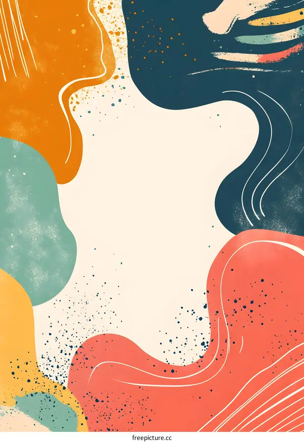 Abstract Background with Colorful Shapes and Texture