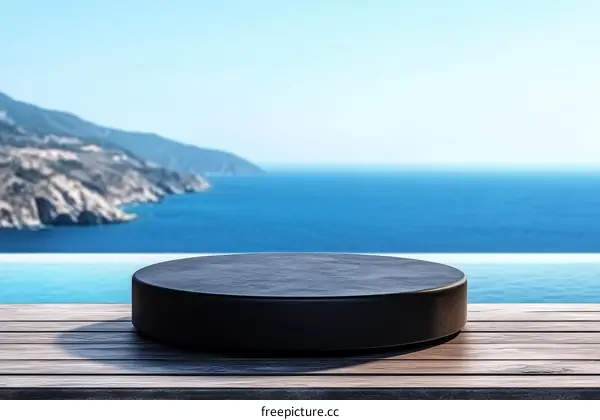 Empty Round Platform by Ocean View