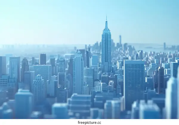 Cityscape Panorama of Modern Skyscrapers