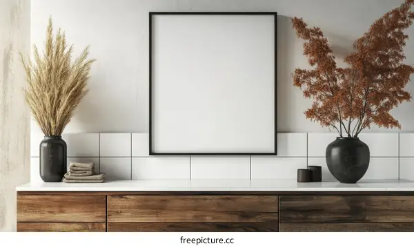 Modern Minimalist Home Decor Interior Mockup