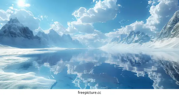 Frozen Lake in the Mountains