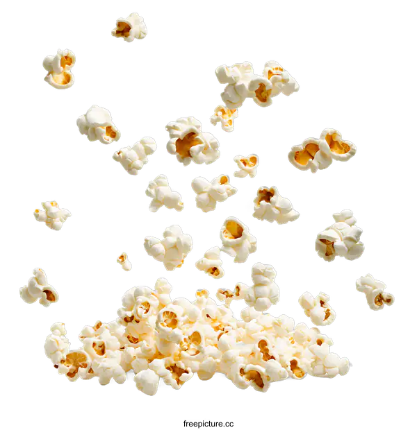 [Transparent Background PNG]Popcorn Flying in the Air