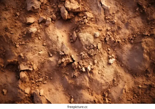 Close up of dry cracked earth
