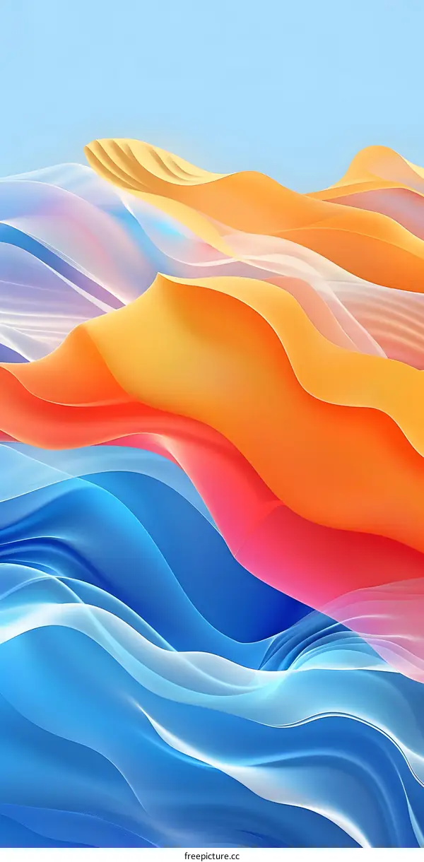 Abstract Colorful Wavy Pattern Background