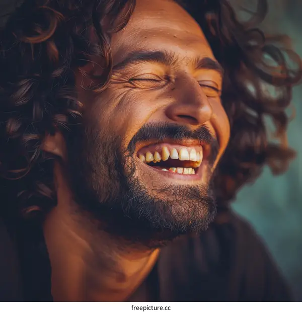 Closeup Portrait of a Happy Man