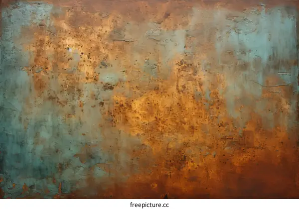 Blue and brown abstract painting