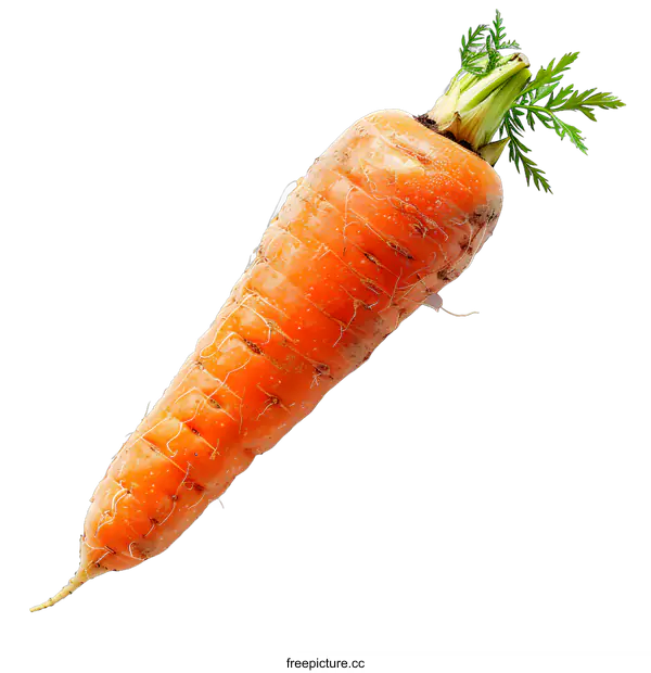 [Transparent Background PNG]single carrot on white background