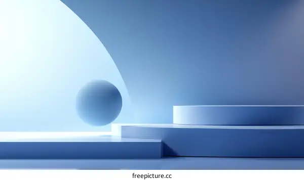 Abstract Minimalist Light Blue Product Display Background