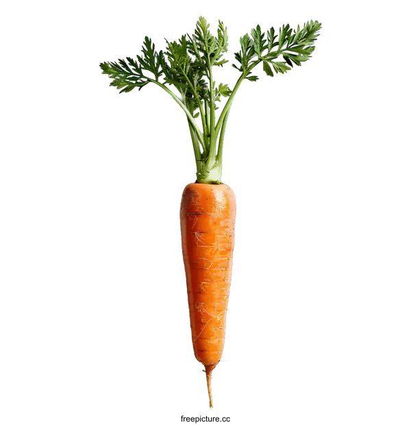 [Transparent Background PNG]Single carrot on white background