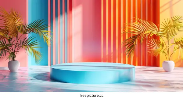 Vibrant Modern Minimalist Product Display