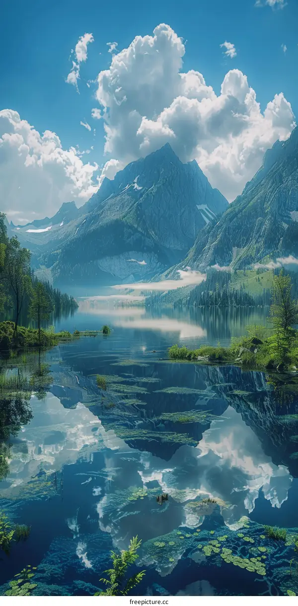 Serene Mountain Lake Reflection