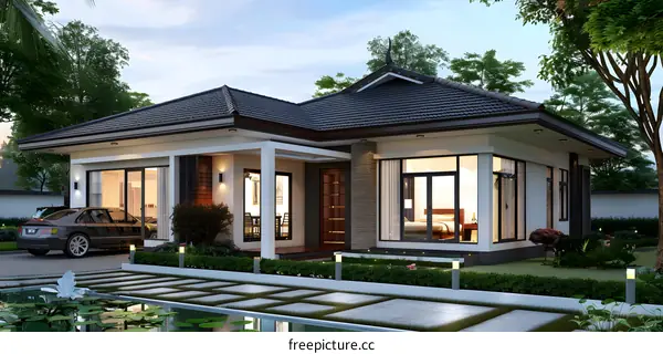 Modern House Design with Tropical Features