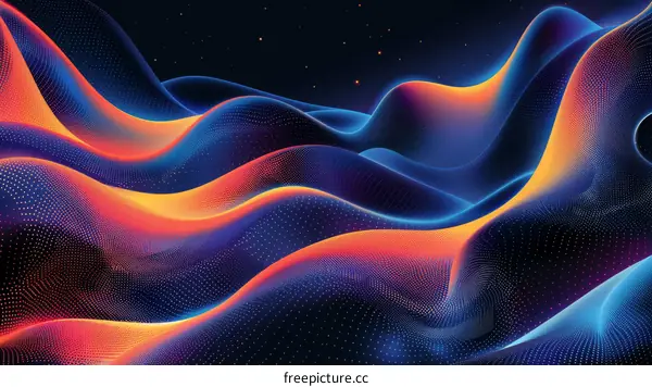 Abstract Colorful Wave Pattern Design
