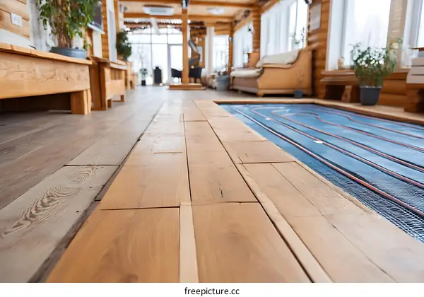 Wooden Floor with Underfloor Heating System