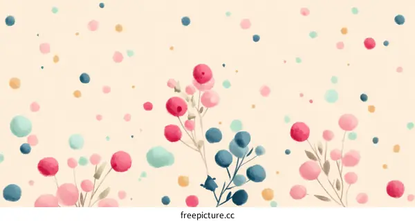 Pastel Watercolor Floral Background Design