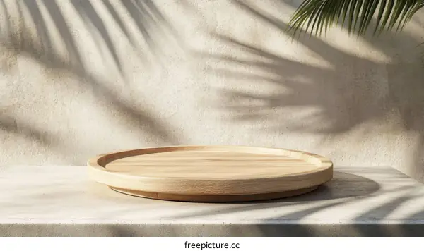 Wooden Display Stand Outdoor Product Photography