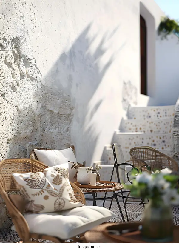 White Wall Patio Furniture