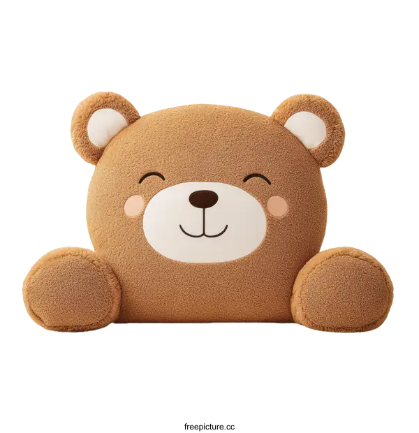 [Transparent Background PNG]Cute Cartoon Bear Shaped Backrest Pillow