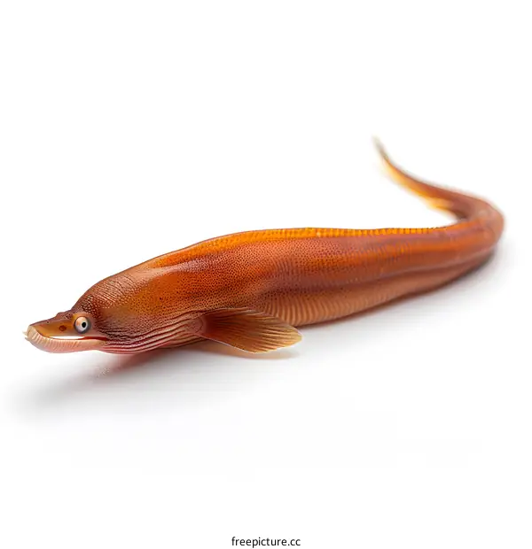 Red Ribbon Eel on White Background