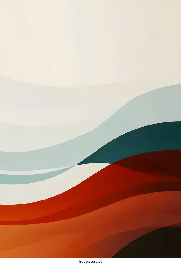 Abstract Background With Curved Lines and Gradient Colors