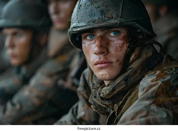 Portrait of a Soldier in the Rain