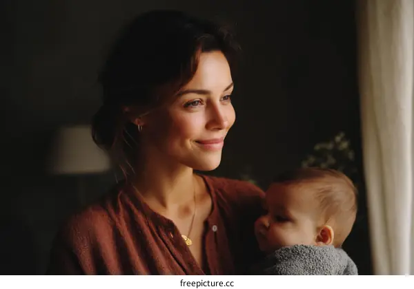 Mother and Child Bonding Moment Indoor Portrait