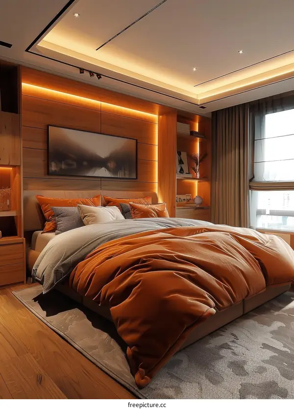 Modern Bedroom Interior Design with Warm Hues