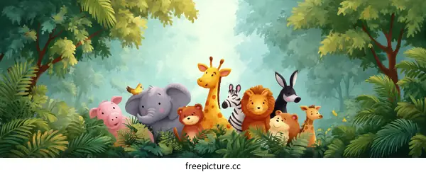 Jungle Animals Illustration