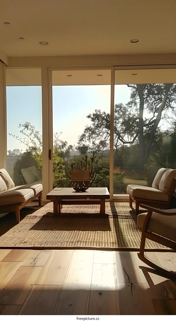 Modern Interior Design with Large Windows and Natural Light