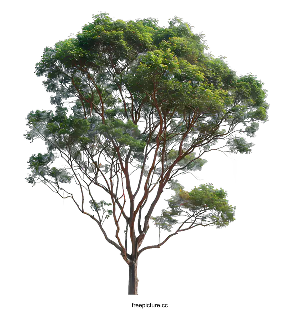 [Transparent Background PNG]Isolated Green Tree with White Background