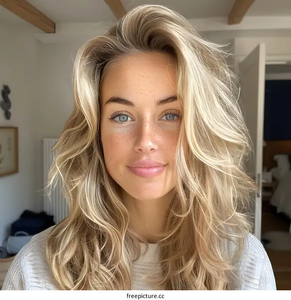 Beautiful Woman with Blonde Hair