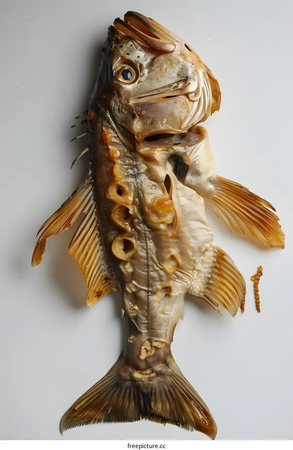 Cooked Fish with Parasites
