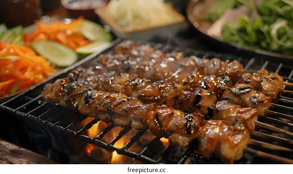 Grilled Skewers With Smoky Flavor