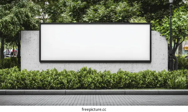 Blank Outdoor Billboard Mockup in Urban Setting