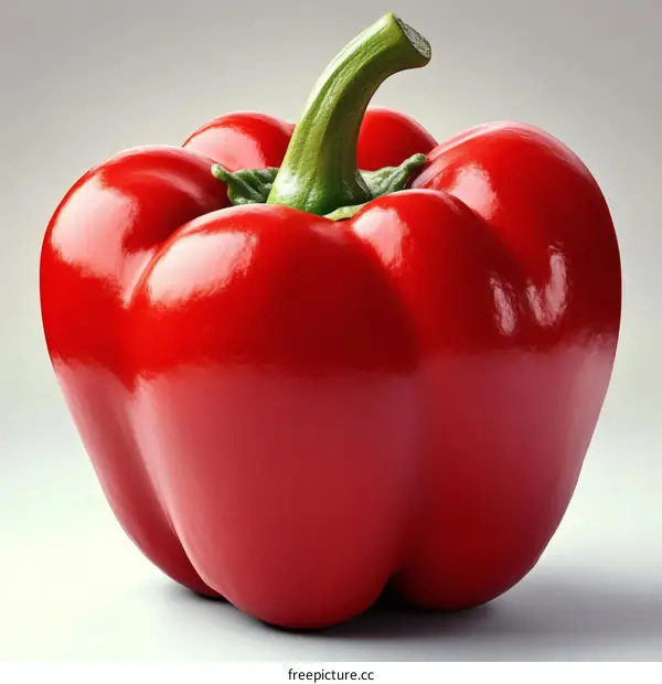Close Up of a Vibrant Red Bell Pepper
