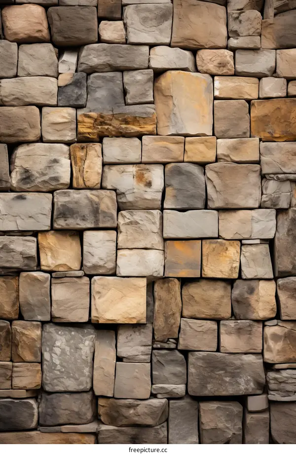 Rough brown stone wall texture background