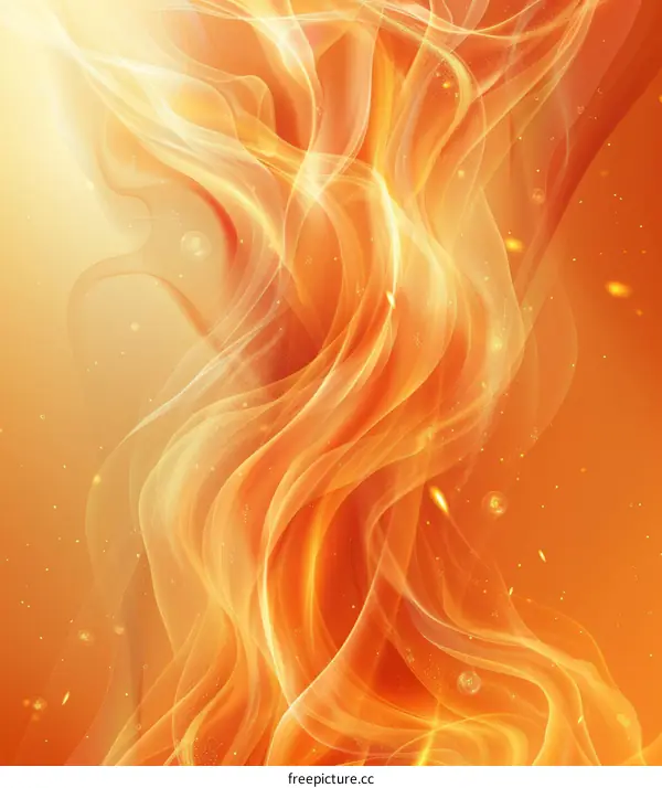 Abstract Orange Fire Flames Background
